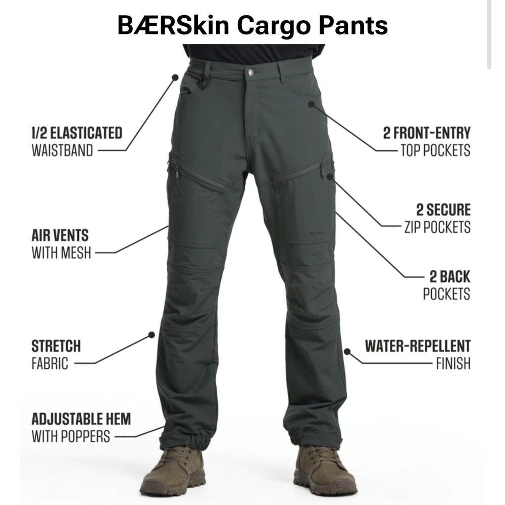 Men's Cargo Pants - Dark Gray